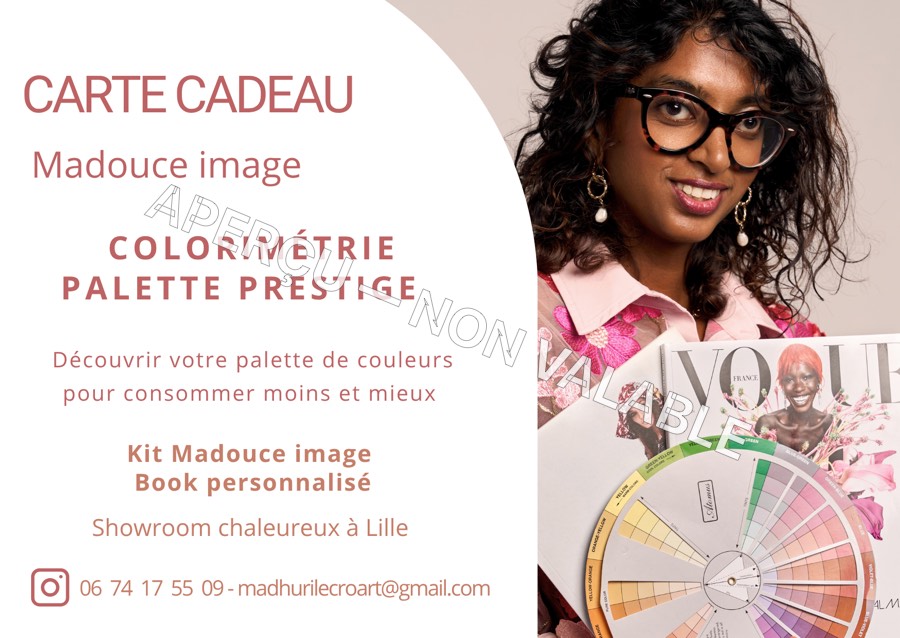 Aperçu de la carte cadeau Madouce Image pour une colorimétrie Palette Prestige